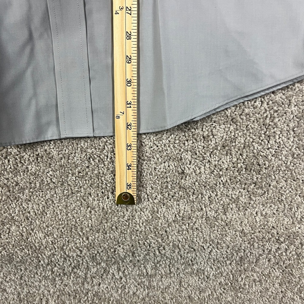 Croft‎ & Barrow Shirt Men's Button Up 18.5 34/35 Long Sleeve Gray Broadcloth NEW - Picture 10 of 13
